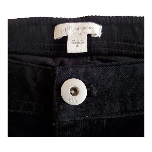 J. JILL SZ 18 Women's Black Soft Corduroy Straight Leg Jeans Pants - Picture 4 of 9